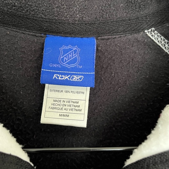 Reebok Black and White fleece Zip-Up Jacket with Montreal Canadian Logo medium - Picture 3 of 4